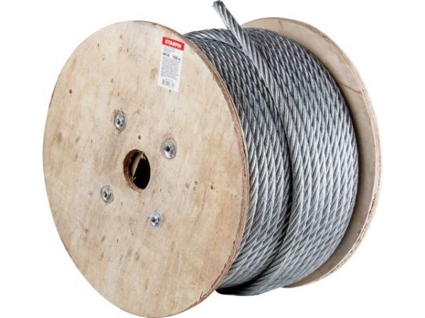 Трос стальной, оцинк. М14 DIN 3060 (бухта 100 м) STARFIX