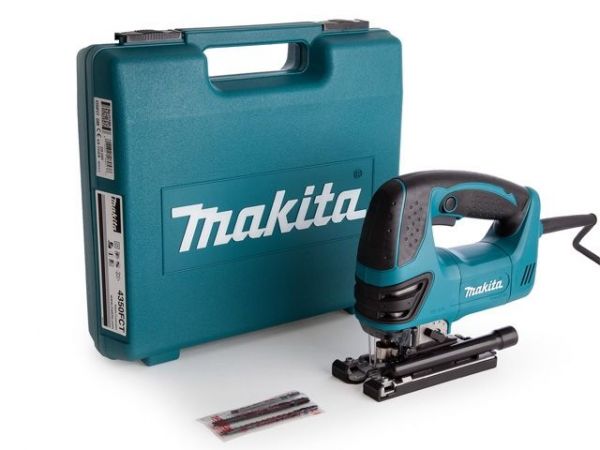 Лобзик электрический MAKITA 4350 FCT в чем. + набор пилок(720 Вт, пропил до 135 мм, подсветка)