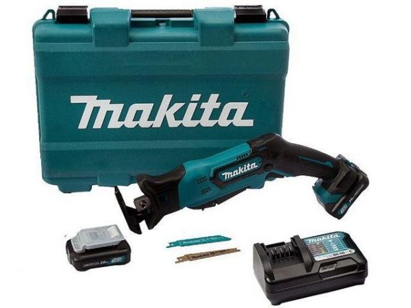 Сабельная пила MAKITA JR 105 DWAE в чем. (10.8 В, 2 акк., 2.0 А/ч, Li-Ion, дерево до 50 мм, металл до 50 мм)