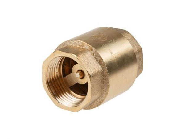 Клапан обратный 1' вн.-вн., AV Engineering (инд. упак.)(Латунь, макс.  16 бар, макс.  110 °С)