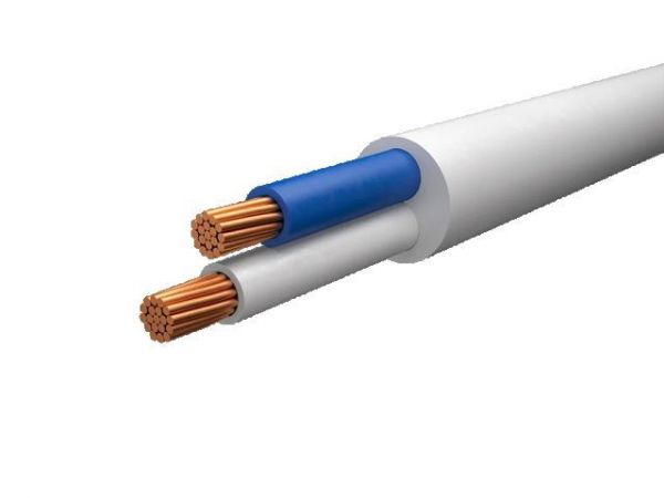 Провод ПВСм 2х1,5 (бухта 100м) Б БелРоскабель(белый; ГОСТ 7399-97)