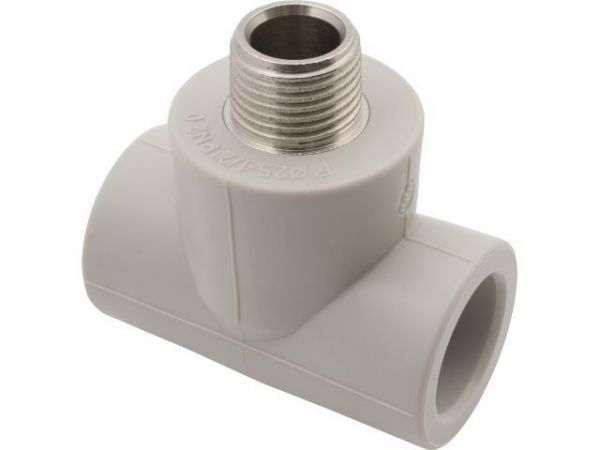 Тройник ПП комб. нар. 25х1/2', сер. FV Plast(Под заказ кратно коробкам)