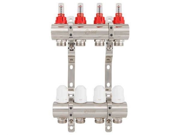 Коллекторная группа AVE777, 4 вых., AV Engineering(Для теплого пола и водоснабжения)
