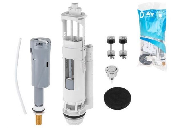 Арматура водосливная с нижней подачей, AV Engineering(Латунь, Гарантия 5 лет)