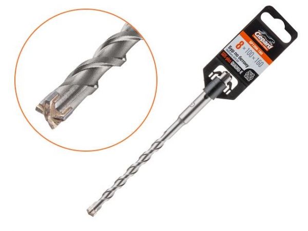8х100х160 мм бур (сверло) SDS-plus QUADRO-X GEPARD(бур по бетону, крестовая пластина)