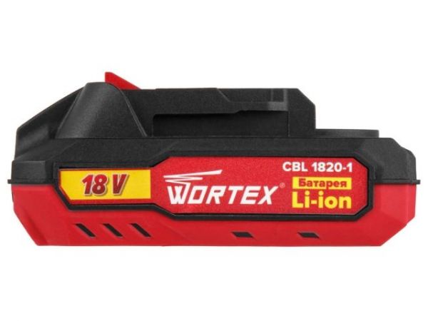 Аккумулятор WORTEX CBL 1820-1 18.0 В, 2.0 А*ч, Li-Ion ALL1 XLT(18.0 В, 2.0 А*ч, индикатор заряда, обрезиненный корпус)