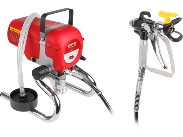 Безвоздушный окрасочный аппарат WORTEX LS 2215 в кор. 1200 Вт, 1.6 л/мин, 227 Бар, шланг 7.6 м(1200 Вт, 1600 мл/мин, 227 Бар, шланг 7.6 м)