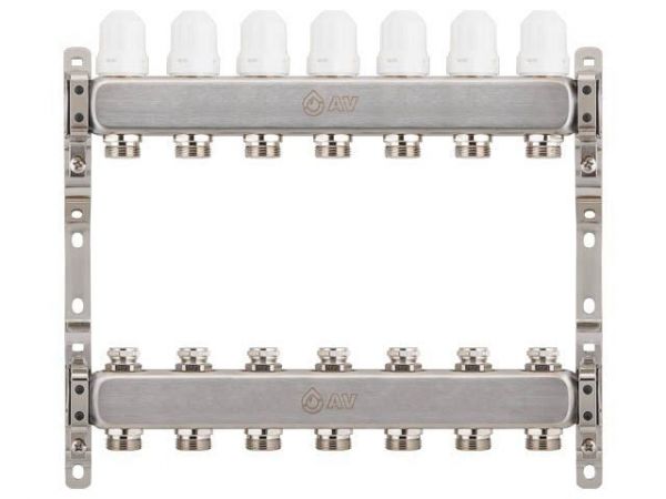 Коллекторная группа AVE162, 7 вых., AV Engineering(Для отопления (радиаторы))