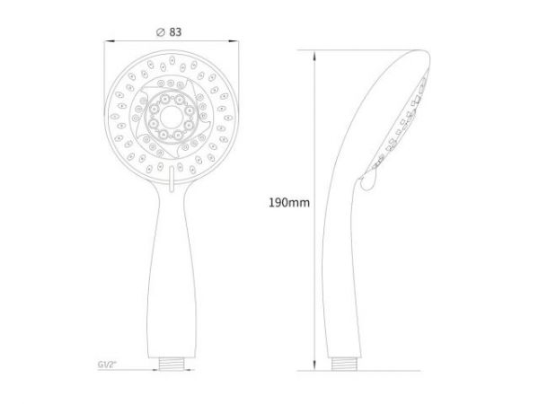Душевая лейка, 3-функц. AVSSS-021 AV Engineering