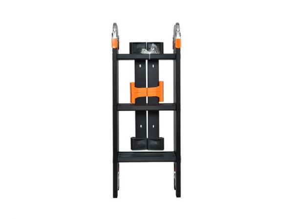 Лестница алюм. многофункц.4х6 ступ.(стрем.-332см,лестн.-690см) 17,0кг BLACK LINE STARTUL (ST9930-06)(усиленное шарнирное соединение, прорезиненные колеса и доп.стабилизаторы)