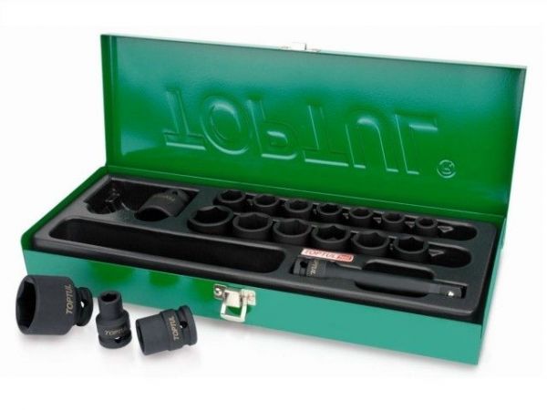 Набор головок ударн. 1/2' 10-32мм 6гр. 18шт TOPTUL