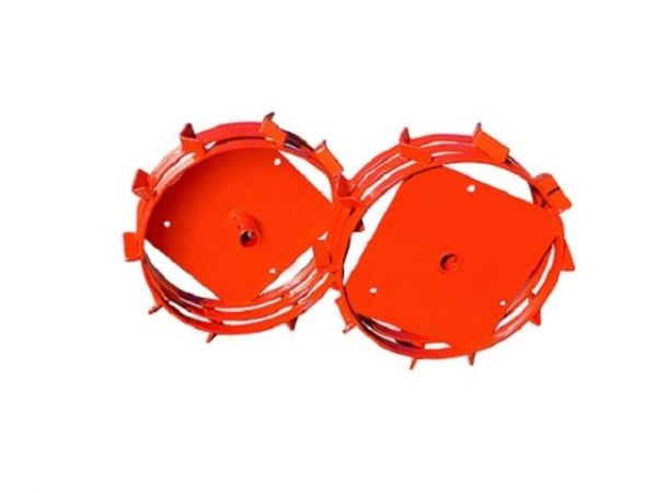 Грунтозацепы (комплект) KF для Oleo-Mac, V-400, V-500 (диам.340мм, шир. 90мм, 3 обруча)(посадочный диаметр 25 мм)