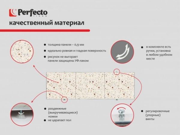 Экран под ванну 3D 1,7 м, конфетти, PERFECTO LINEA