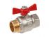 Кран шаровый 1' нар.-вн. бабочка PN40, AV Engineering