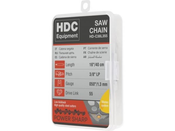 Цепь 40 см 16' 3/8' LP 1.3 мм 55 зв. (в пласт. боксе) HDC