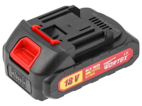Дрель-шуруповерт WORTEX LX BD 1820 Li в чем. ALL1 XLT, 18 В, 30 Н*м, 2х2 А*ч, БЗП 10 мм(2 скорости)