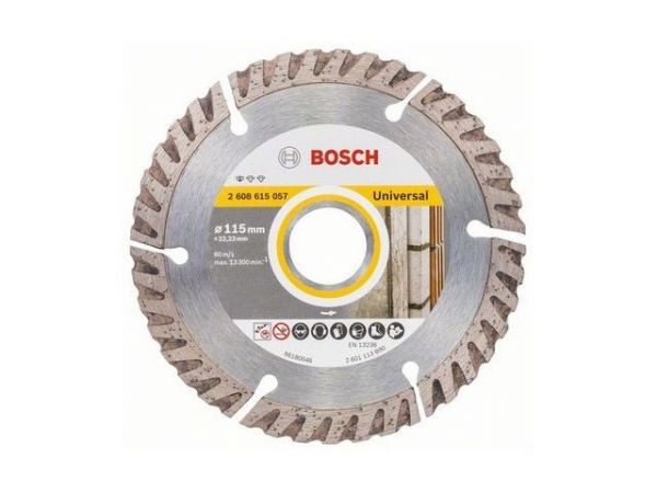 Алмазный круг 115х22.2 мм универс. сегмент. Turbo STANDARD FOR UNIVERSAL BOSCH(сухая резка)