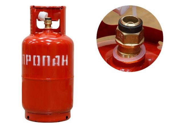 Баллон газовый бытовой 12л с КБ-2 (1-12-2-В)(с клапаном)