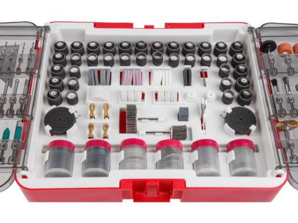 Набор аксессуаров для гравера WORTEX 418 предметов (универсальный)(Цанги: 1,6 мм, 2,4 мм, 3,2 мм)