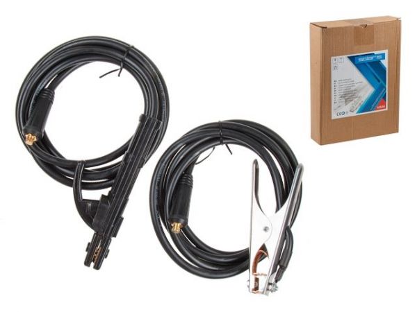 Комплект сварочный для MMA (до 200А, 3 + 3 м) SOLARIS(разъем 9 мм (тип 10-25))
