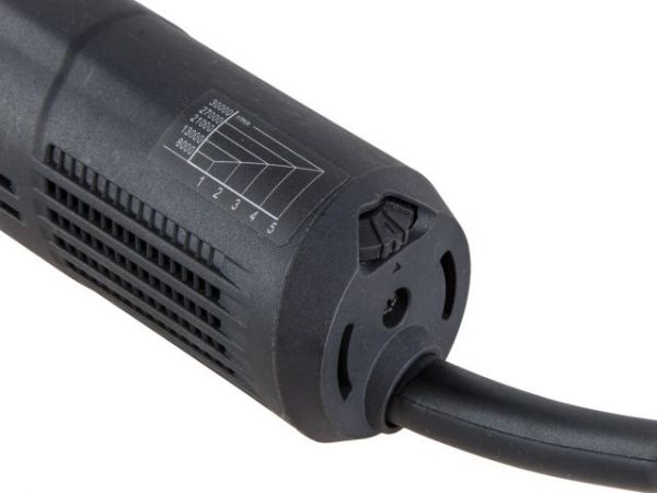 Прямая шлифмашина BULL EDG 6528 E в кор. 670 Вт, 8000-30000 об/мин, цанги 6 и 8 мм(Плавный пуск, рег. об., константная электроника, подшипники NSK, автоотстрел щет., защ. от перегруз.)