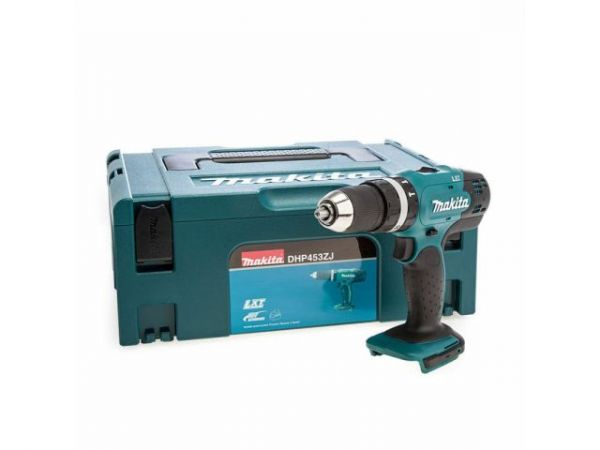 Ударная дрель-шуруповерт MAKITA LXT DHP 453 ZJ MAKPAC(18.0 В, Li-Ion, 42 Нм, шурупы до 36 мм, сверление в металле до 13 мм)