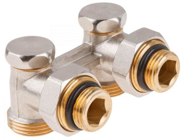 Клапан угловой вентильный 3/4' нар. для радиатора (мультифлекс), AV Engineering (инд. упак.)(Обратка и подача)