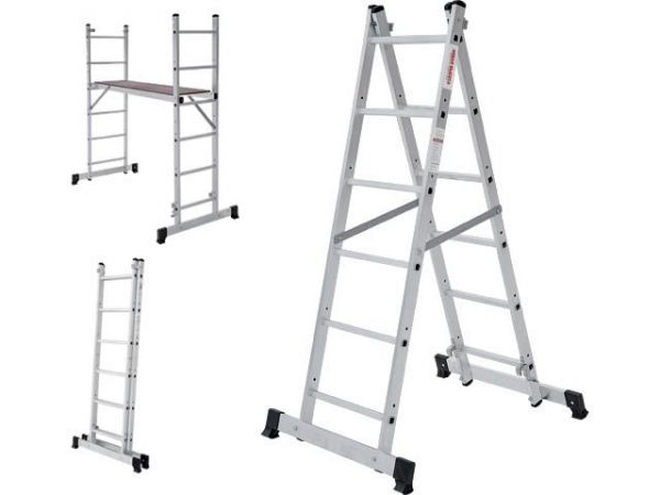 Лестница-помост алюм. 79 см 6 ступ. 11,3 кг NV1415 Новая Высота(макс. нагрузка 150кг)