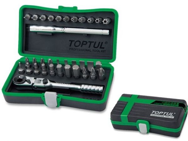 Набор головок MINI 1/4' 34предм. 6гр.TOPTUL