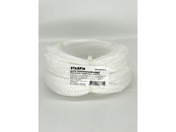 Шнур полипропиленовый 8 мм 10 м с сердечником STARFIX