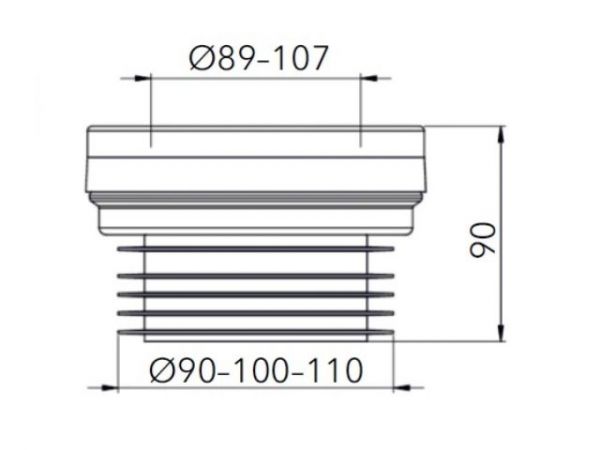 Манжета для унитаза прямая, AV Engineering
