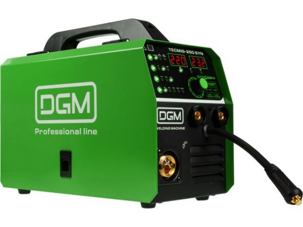 Полуавтомат сварочный DGM TECMIG-250 SYN(220В; MIG/FLUX/MMA/TIG; Синергия; евроразъем; смена полярности)
