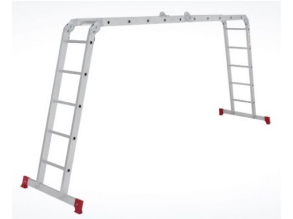 Лестница алюм. многофункц. трансформер 4х5 ступ., 14,8кг NV2320 Новая высота(Без настила. Максимальная нагрузка - 150 кг)