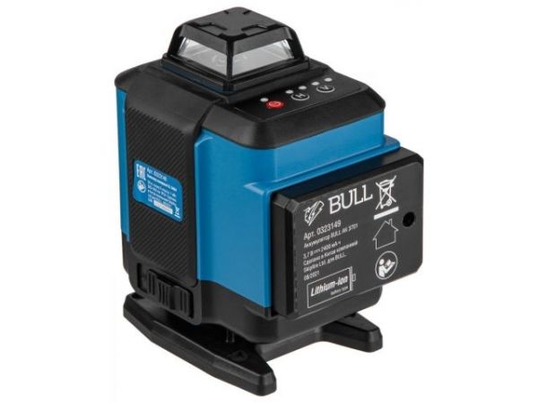 Нивелир лазерный BULL LL 3404 в чем. + аксессуары 4х360°, до 60 м, +/- 0.3 мм/м, зеленый(резьба 1/4')