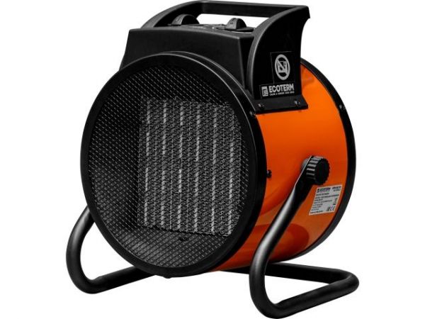Нагреватель воздуха электр. Ecoterm EHR-03/1F(пушка, 3 кВт, 220 В, термостат,  керамика PTC)