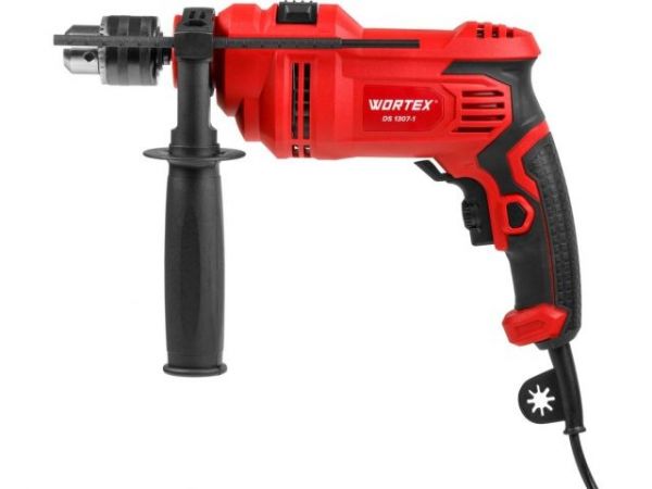 Дрель ударная WORTEX DS 1307-1 в кор. 800 Вт, 1 скор, 25 мм в дер., ключевой патрон 13 мм. (Обороты 0-2700 об/мин;  частота ударов 43 200 уд/мин;)