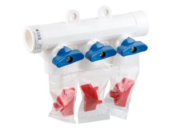 Коллектор с шар. краном универс. PPR 25х20/3, РТП