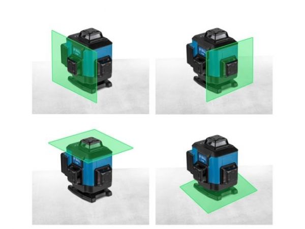 Нивелир лазерный BULL LL 3404 в чем. + аксессуары 4х360°, до 60 м, +/- 0.3 мм/м, зеленый(резьба 1/4')