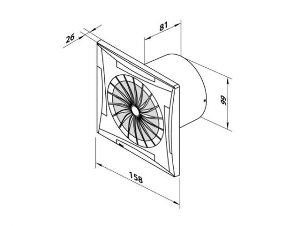Вентилятор вытяжной накладной Lazurit 100 ZERNBERG
