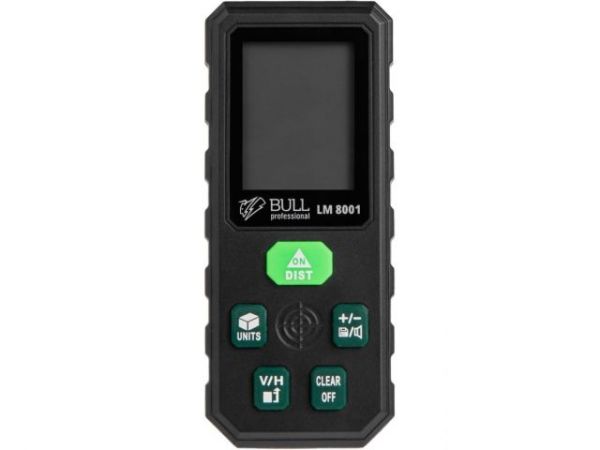 Дальномер лазерный BULL LM 8001 в кор. Проекция креста (зеленый), 0,08 – 80 м, +- 2 мм
