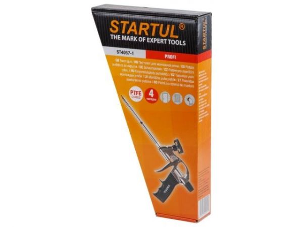 Пистолет для монтажной пены STARTUL PROFI (ST4057-1)(в комплекте 4 насадки)