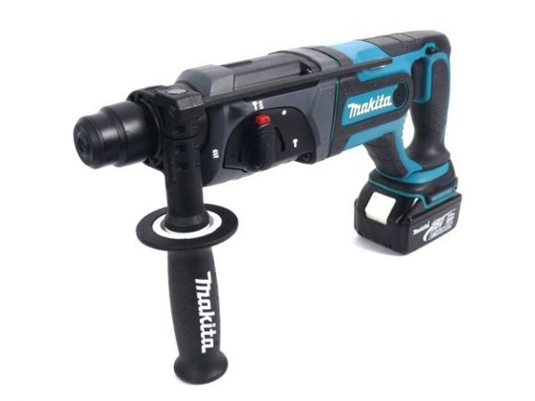 Перфоратор MAKITA LXT DHR 241 RFE в чем. (18.0 В, 2 акк., 3.0 А/ч Li-Ion, 1.9 Дж, вес 3.2 кг)