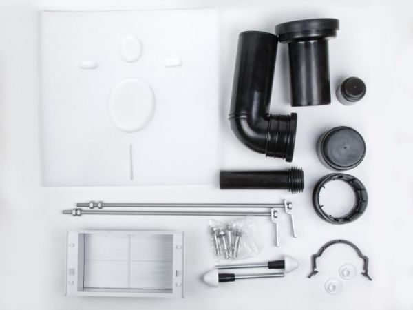 Инсталляционный сет 3 в 1 с кнопкой 312, AV Engineering(Кнопка - белая прямоугольная)