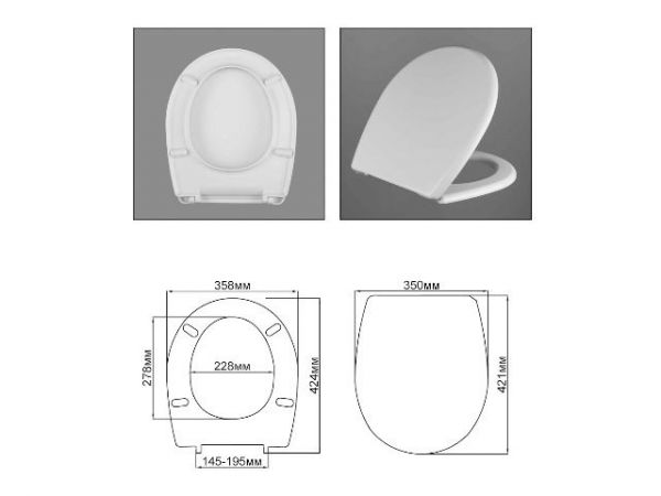 Сиденье для унитаза с крышкой 'AVN SD 015m', АВН