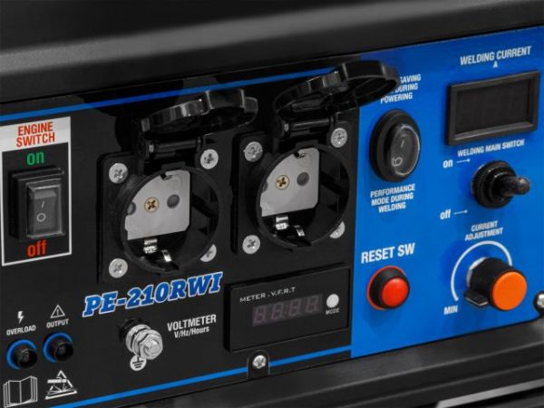 Электростанция сварочная ECO PE-210RWI(инверторный, 5.5 кВт, 230 В, бак 15.0 л, вес 39,5 кг, для сварки постоянным током, 20А - 210А)
