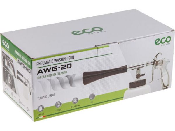 Пистолет моечный пневматический ECO AWG-20 (для химчистки)(ТОРНАДОР; 160 л/мин; бак: 1000 мл; 4-8 бар)