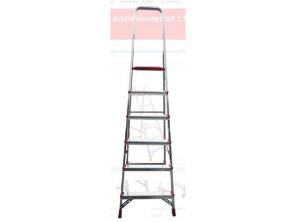 Лестница-стремянка алюм. проф. 129 см 6 ступ. 6,5 кг NV3110 Новая Высота(макс. нагрузка 225кг)